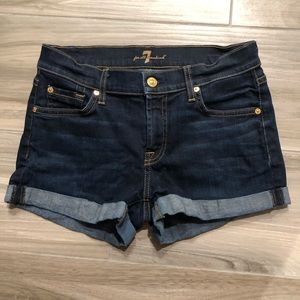 7 For All Mankind Cuffed Denim Shorts